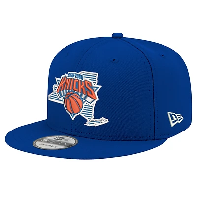 Men's New Era Blue New York Knicks State Pride 9FIFTY Snapback Hat