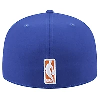 Men's New Era Blue York Knicks Throwback Pennant 59FIFTY Fitted Hat