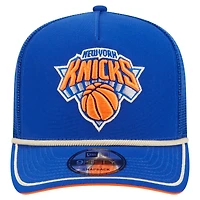 Men's New Era Blue New York Knicks Vintage Team Rope A-Frame 9FIFTY Snapback Hat