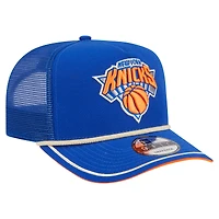 Men's New Era Blue New York Knicks Vintage Team Rope A-Frame 9FIFTY Snapback Hat