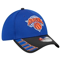 Casquette New Era bleue York Knicks Visor Hit 39THIRTY Flex pour homme
