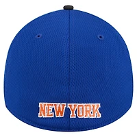 Casquette New Era bleue York Knicks Visor Hit 39THIRTY Flex pour homme