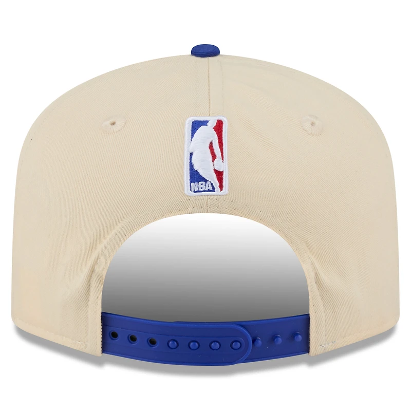 Men's New Era Cream/Blue New York Knicks 2025/26 City Edition 19TWENTY Adjustable Hat