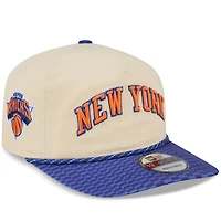 Casquette ajustable New Era crème/bleue New York Knicks 2025/26 City Edition 19TWENTY pour homme