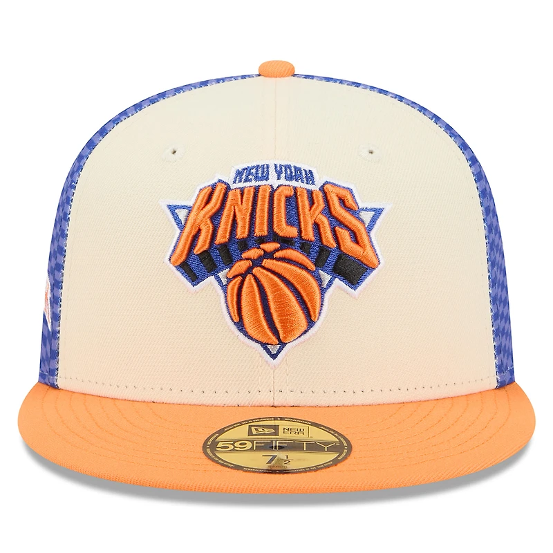 Men's New Era Cream York Knicks 2025/26 City Edition Alternate 59FIFTY Fitted Hat