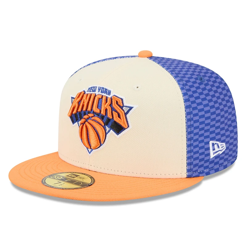 Men's New Era Cream York Knicks 2025/26 City Edition Alternate 59FIFTY Fitted Hat