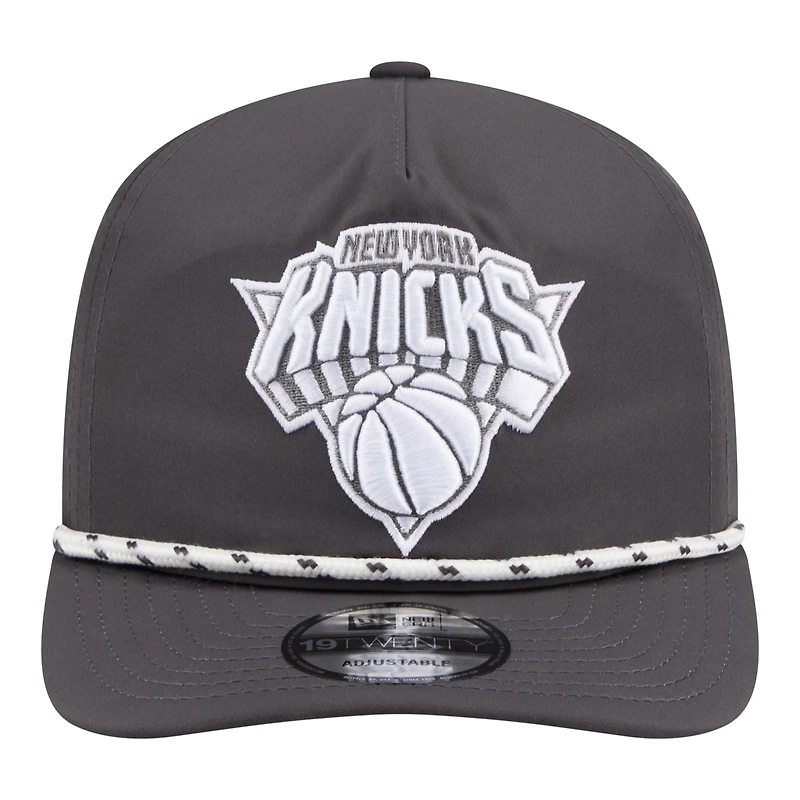 Casquette ajustable New Era Graphite New York Knicks Tonal Rope 19TWENTY pour homme