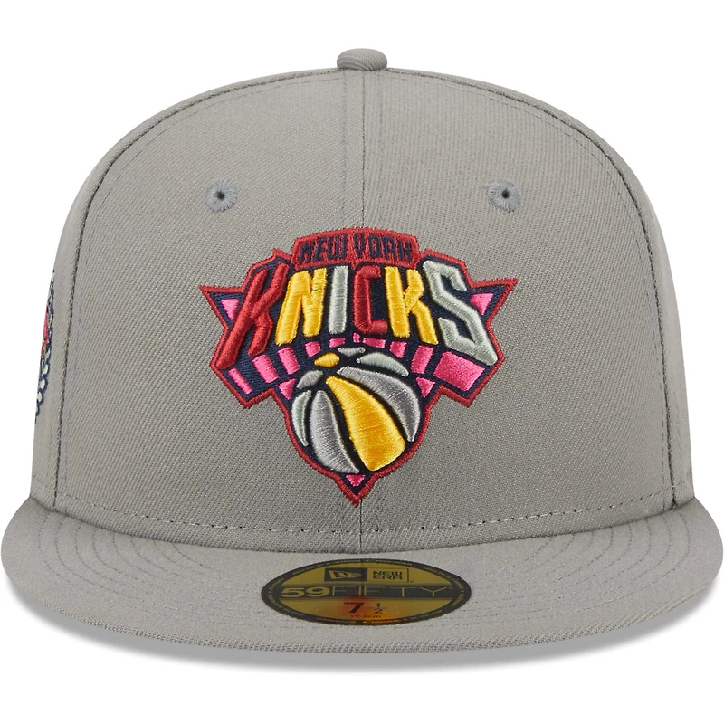 Casquette ajustée New Era Graphite York Knicks Colour Pack 59FIFTY pour homme