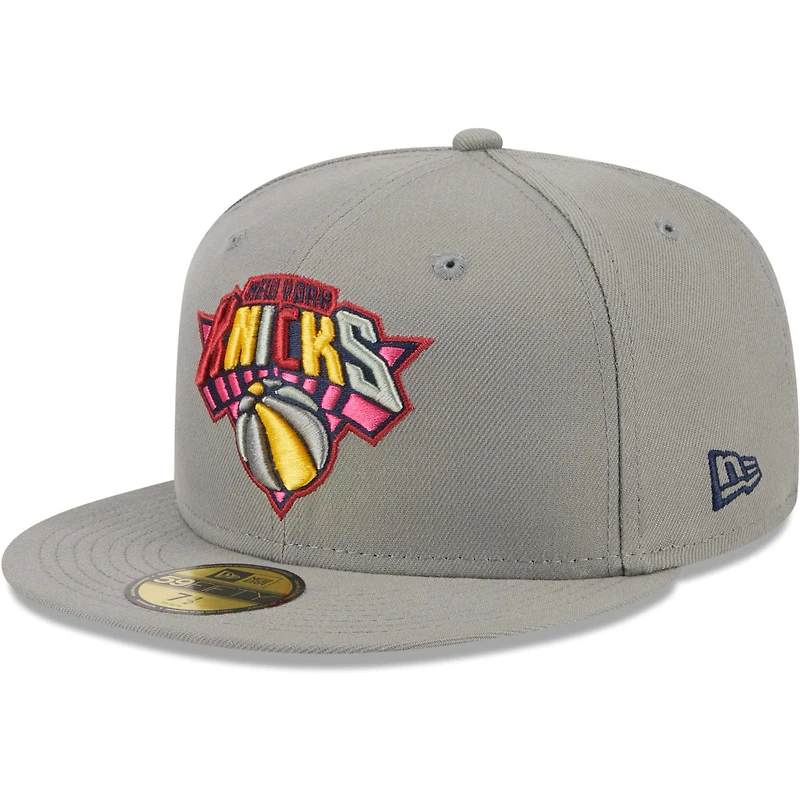 Casquette ajustée New Era Graphite York Knicks Colour Pack 59FIFTY pour homme
