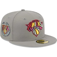 Casquette ajustée New Era Graphite York Knicks Colour Pack 59FIFTY pour homme