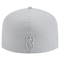 Men's New Era  Gray York Knicks Colorpack A-Frame Pinch Front 59FIFTY Fitted Hat