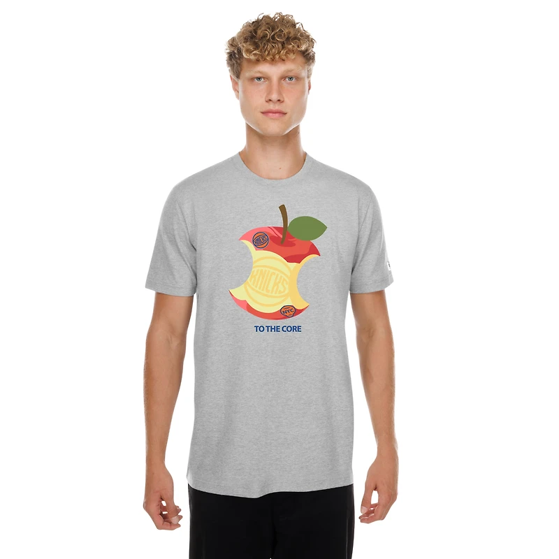 Men's New Era Gray York Knicks Hometown Apple T-Shirt