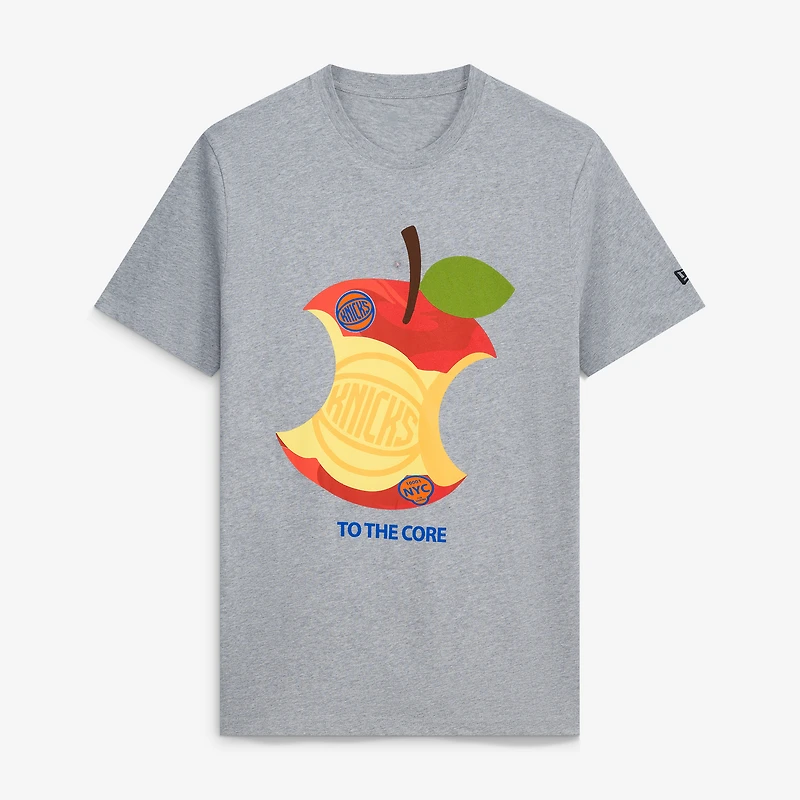 Men's New Era Gray York Knicks Hometown Apple T-Shirt
