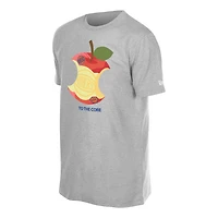 T-shirt New Era gris pour homme York Knicks Hometown Apple