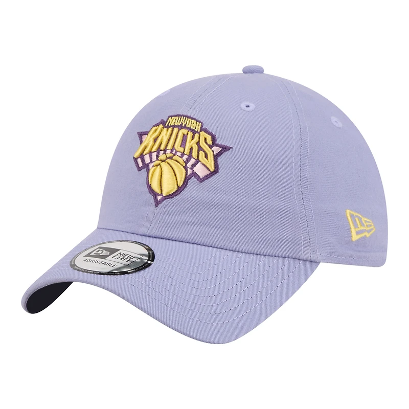 Casquette New Era Lavande New York Knicks pour homme, modèle classique décontracté et ajustable