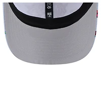Casquette extensible à bouton-pression New Era bleu clair/gris pour homme