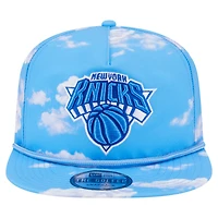Casquette ajustable New Era bleu clair New York Knicks pour homme avec logo « Head in the Clouds »
