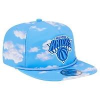 Casquette ajustable New Era bleu clair New York Knicks pour homme avec logo « Head in the Clouds »