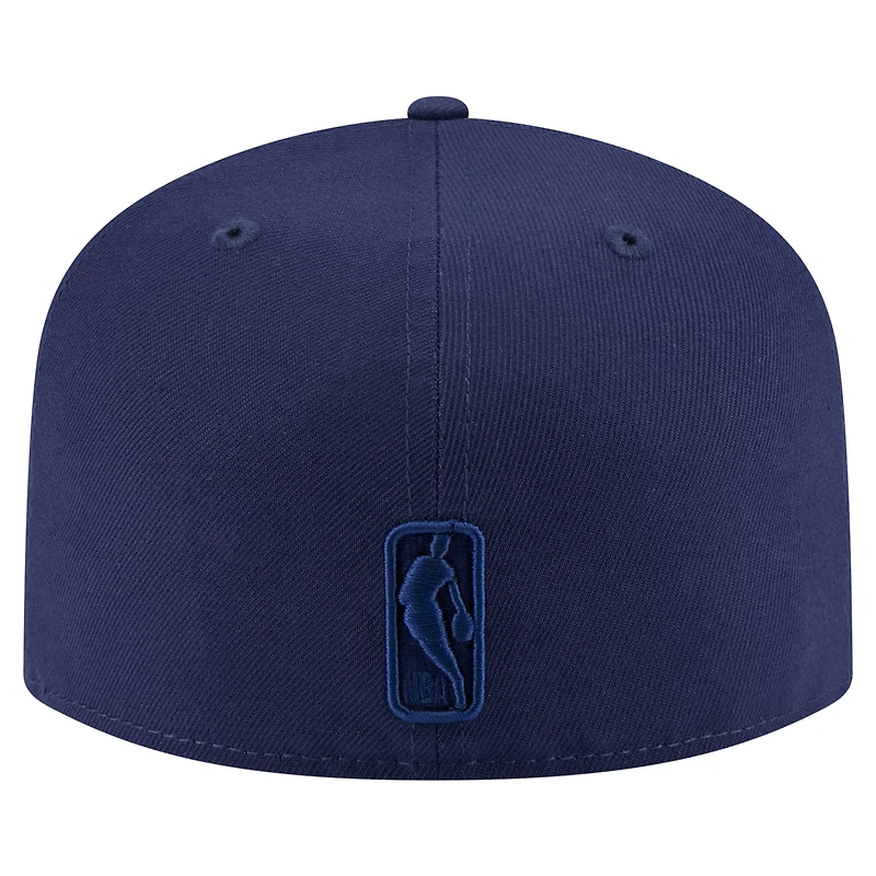 Men's New Era  Navy York Knicks Colorpack A-Frame Pinch Front 59FIFTY Fitted Hat