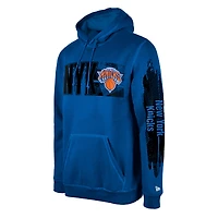 Sweat à capuche bleu New Era York Knicks pour homme de la collection Tip-Off
