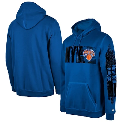 Sweat à capuche bleu New Era York Knicks pour homme de la collection Tip-Off
