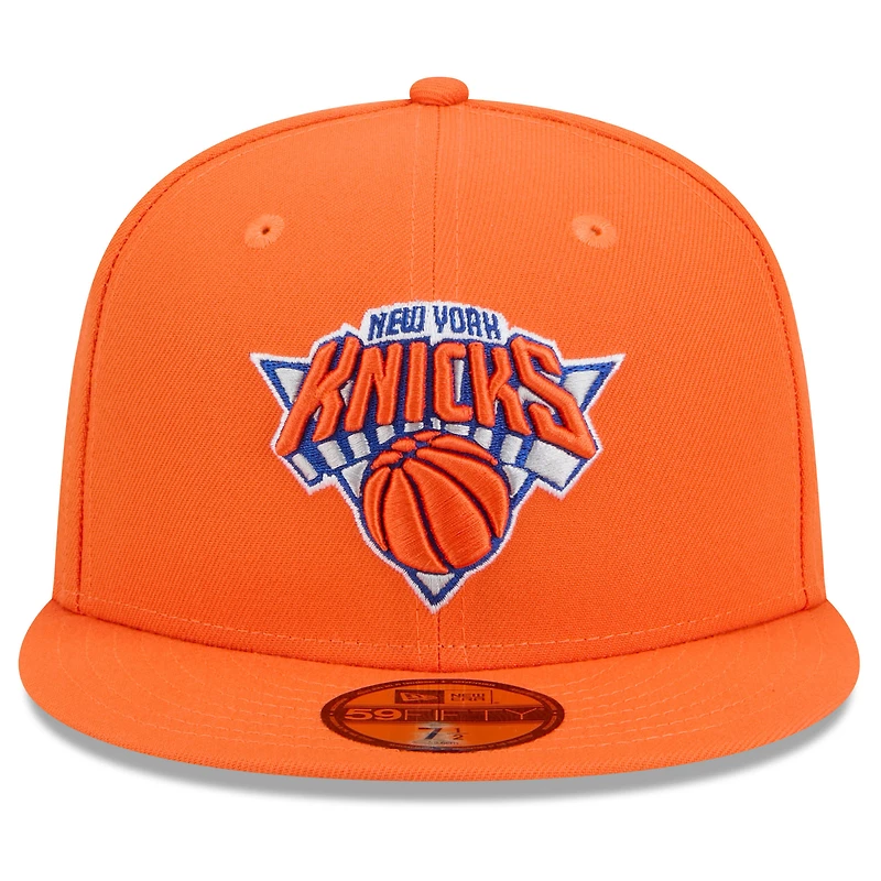 Casquette ajustée alternative 59FIFTY orange New Era York Knicks 2024/25 City Edition pour homme