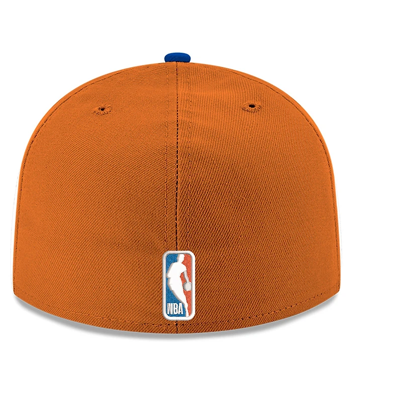Men's New Era Orange York Knicks Two-Tone 59FIFTY Fitted Hat