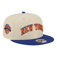 Casquette snapback New Era 9FIFTY City Edition New York Knicks pour homme, beige/bleu