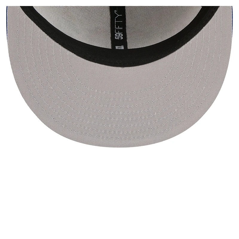 Casquette ajustée New Era 59FIFTY pour homme, beige/bleu, York Knicks, logo local de la ville
