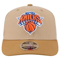 Men's New Era Tan/Light Brown New York Knicks Two-Tone 9SEVENTY Adjustable Trucker Hat