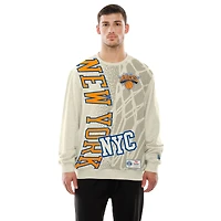 Sweat-shirt New Era beige York Knicks édition City 2025/26 pour homme