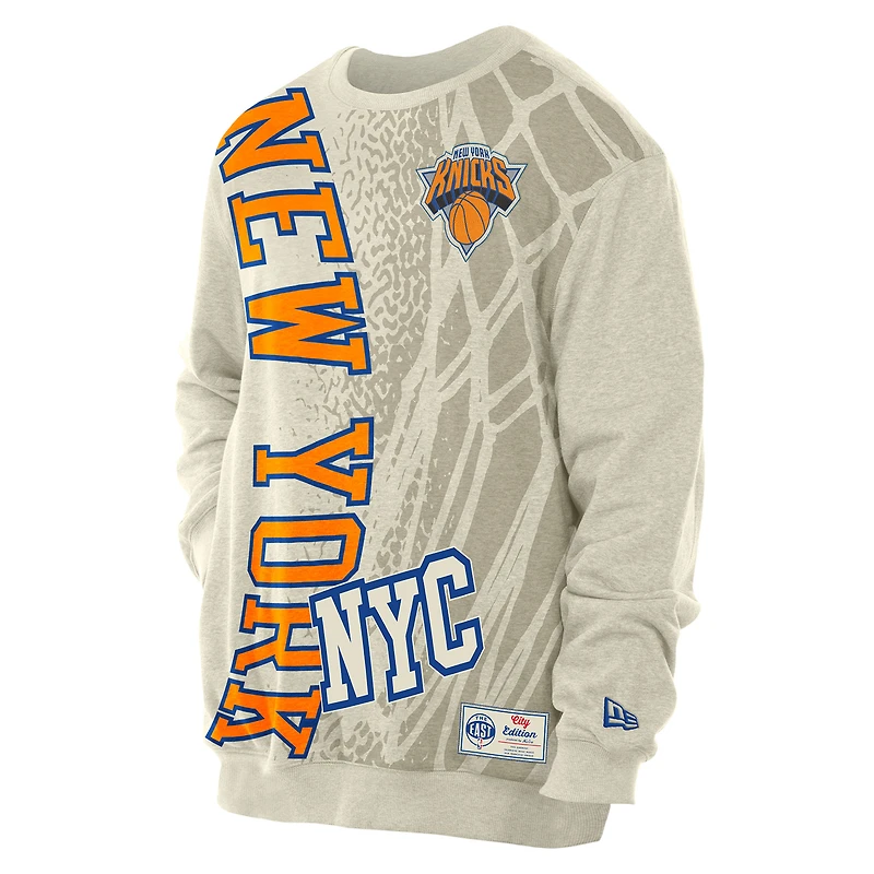 Men's New Era Tan York Knicks 2025/26 City Edition Sweatshirt