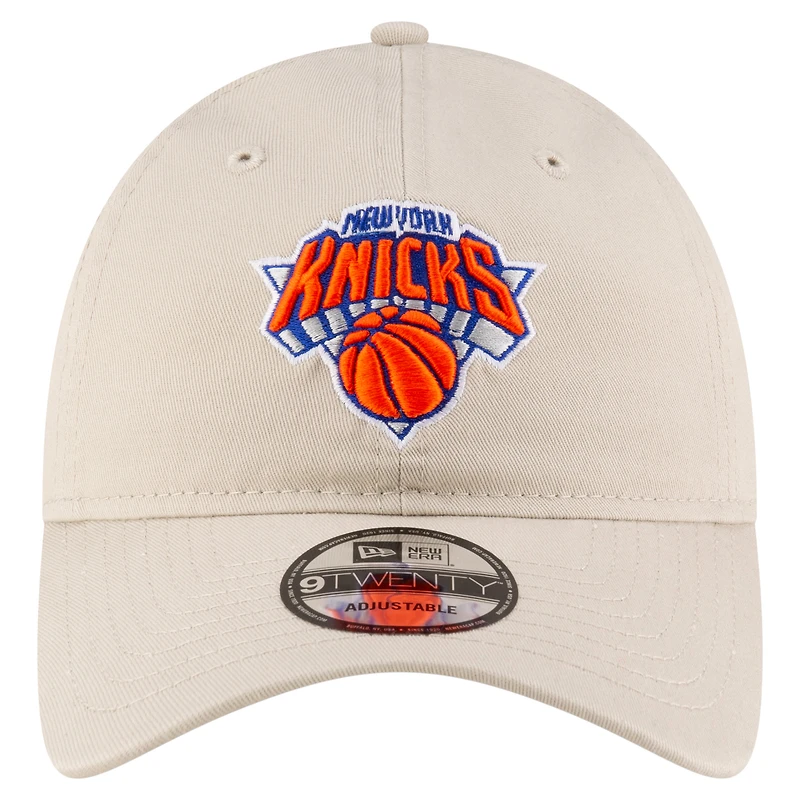 Casquette ajustable New Era beige New York Knicks Basic 9TWENTY pour homme