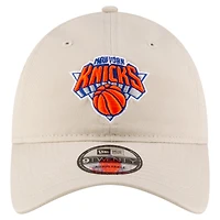 Casquette ajustable New Era beige New York Knicks Basic 9TWENTY pour homme