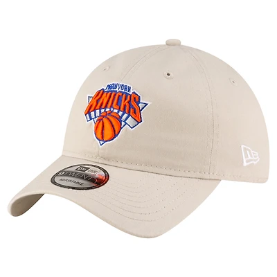 Casquette ajustable New Era beige New York Knicks Basic 9TWENTY pour homme