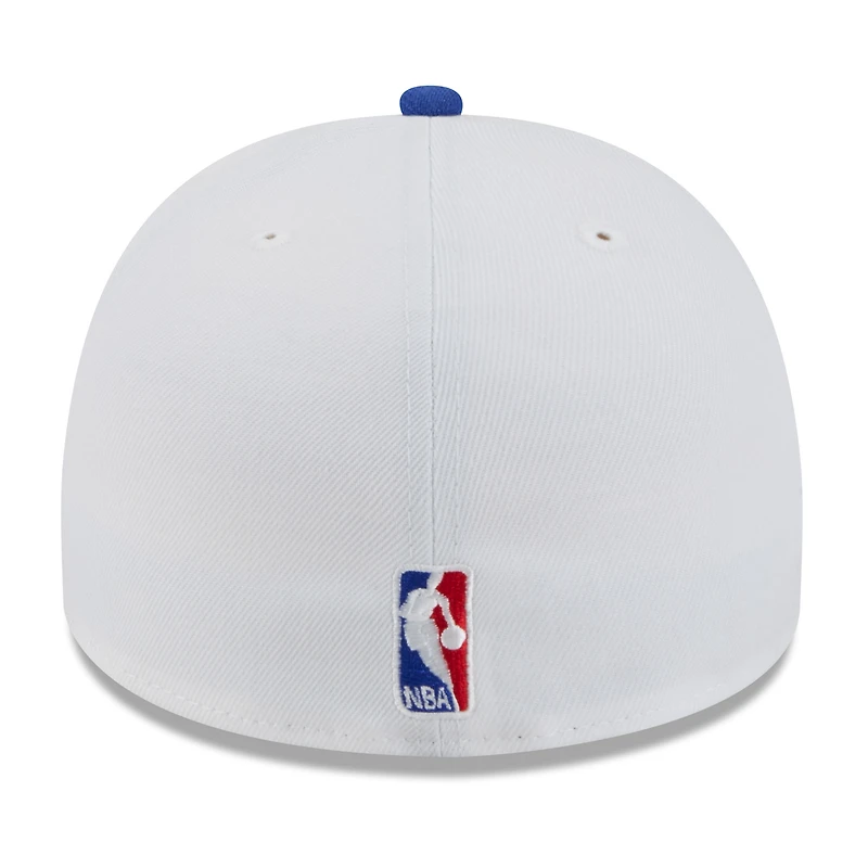 Men's New Era White/Blue York Knicks 2025 NBA Draft A-Frame 59FIFTY Fitted Hat