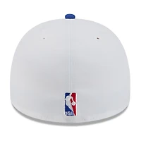 Men's New Era White/Blue York Knicks 2025 NBA Draft A-Frame 59FIFTY Fitted Hat