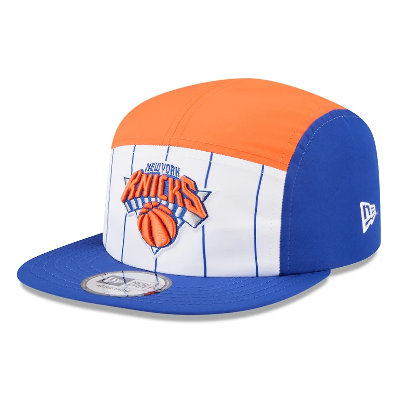 Men's New Era White/Blue New York Knicks 2025 NBA Tip Off Camper Adjustable Hat
