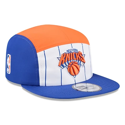 Men's New Era  White/Blue New York Knicks 2025 NBA Tip Off Camper Adjustable Hat