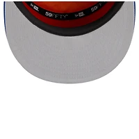 Men's New Era  White/Blue York Knicks 2025 NBA Tip Off Split Panel 59FIFTY Fitted Hat