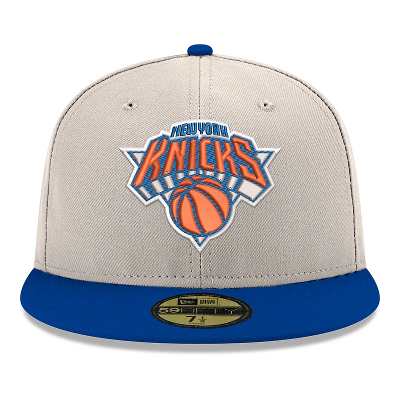 Casquette ajustée New Era 59FIFTY Chrome blanche et bleue pour homme