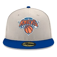 Casquette ajustée New Era 59FIFTY Chrome blanche et bleue pour homme