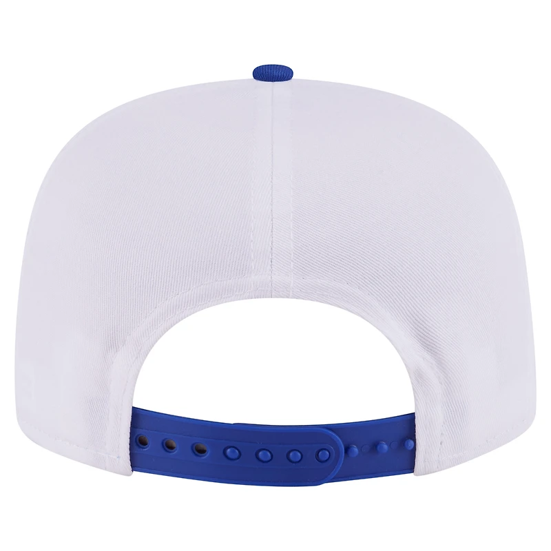 Men's New Era White/Blue New York Knicks Hardwood Two-Tone Golfer Adjustable Hat