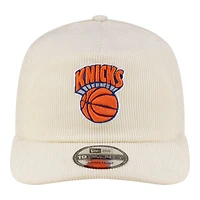 Men's New Era  White New York Knicks 19TWENTY 80s Chrome Corduroy Adjustable Hat