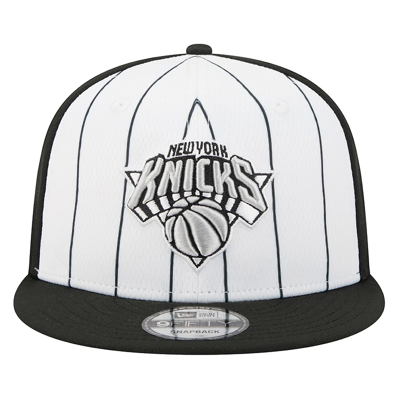 Casquette snapback New Era blanche New York Knicks 2025 NBA Tip Off 9FIFTY pour homme