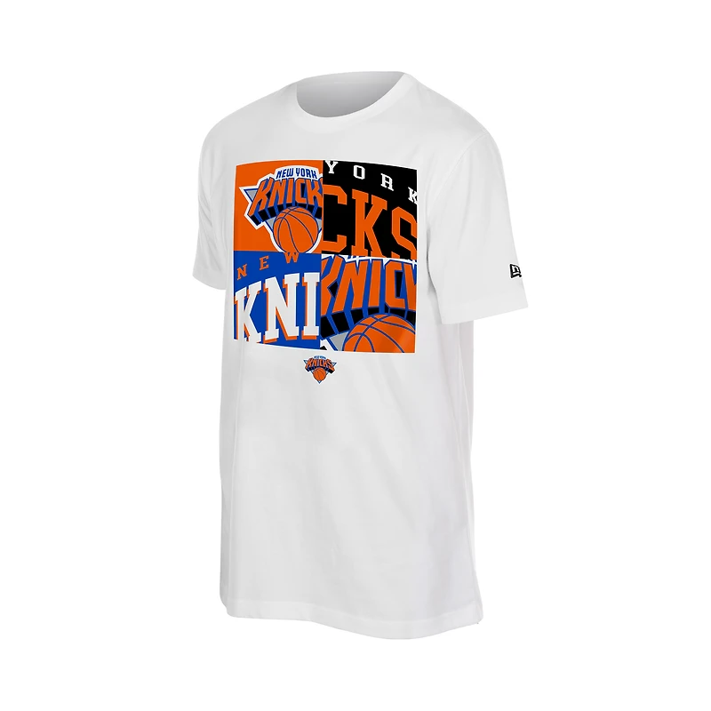 Men's New Era  White York Knicks Block Logo T-Shirt