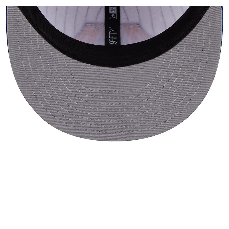 Men's New Era  White New York Knicks Deceptor Pinstripe 9FIFTY Snapback Hat