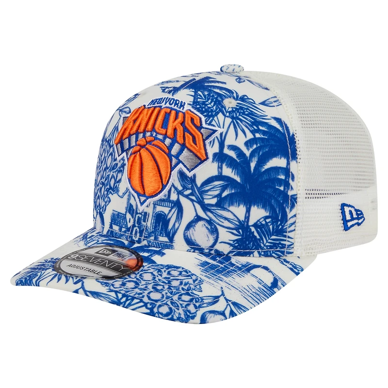 Casquette ajustable New Era blanche New York Knicks Lemon Tree 9SEVENTY pour homme