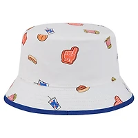 Men's New Era White York Knicks Team Cheer Reversible Bucket Hat