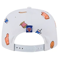 Casquette ajustable New Era blanche New York Knicks Team Cheer Rope 19TWENTY pour homme